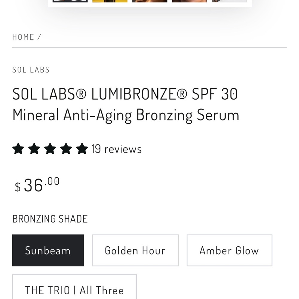 Lumibronze SPF 30 Bronzing Serum - Sunbeam
